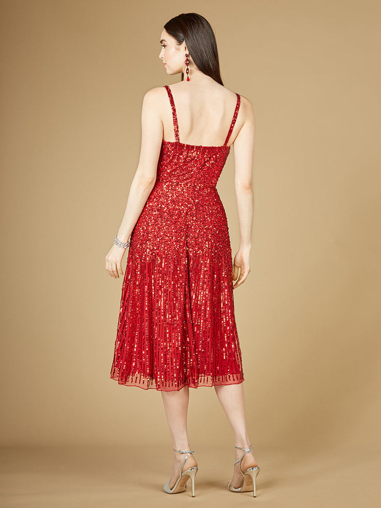 Flowing, Sequin Midi Dress