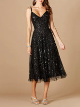 Load image into Gallery viewer, Flowing, Sequin Midi Dress