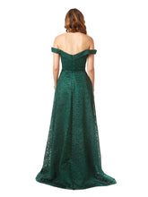 Load image into Gallery viewer, Tonal Beaded Off Shoulder Ballgown