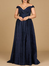 Load image into Gallery viewer, Tonal Beaded Off Shoulder Ballgown