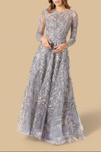 Load image into Gallery viewer, High Neck, Long Sleeve Ball Gown