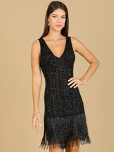 Load image into Gallery viewer, Beaded Fringe Cocktail Dress