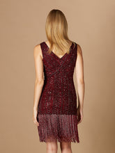 Load image into Gallery viewer, Beaded Fringe Cocktail Dress
