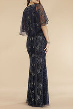 Load image into Gallery viewer, Lara 29393 - Cape Sleeve Beaded Gown