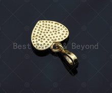 Load image into Gallery viewer, 18K Gold Finish Enamel Heart Pendant, Black/Pink/White/Red Heart charm, 12mm, sku#JL05