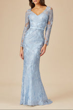 Load image into Gallery viewer, Long Sleeve Lace Mermaid Gown