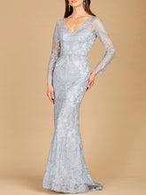 Load image into Gallery viewer, Long Sleeve Lace Mermaid Gown