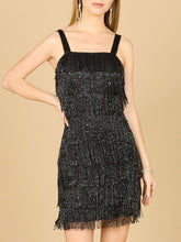 Load image into Gallery viewer, Lara 29488 - Beaded Fringe Cocktail Dress