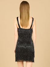 Load image into Gallery viewer, Lara 29488 - Beaded Fringe Cocktail Dress
