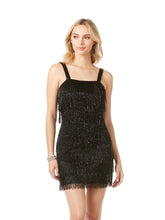 Load image into Gallery viewer, Lara 29488 - Beaded Fringe Cocktail Dress