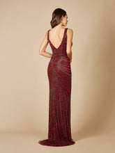 Load image into Gallery viewer, Lara 29528 - Thigh High Slit Beaded Gown