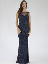 Load image into Gallery viewer, Lara 29538 - Illusion Neckline Long Dress