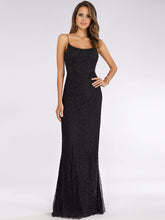 Load image into Gallery viewer, Lara 29577 - Scoop Neck, Lace Up Open Back Dress