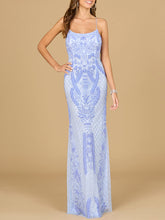 Load image into Gallery viewer, Lara 29577 - Scoop Neck, Lace Up Open Back Dress
