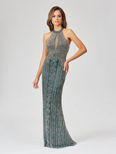 Load image into Gallery viewer, Halter Neck Dress with Keyhole