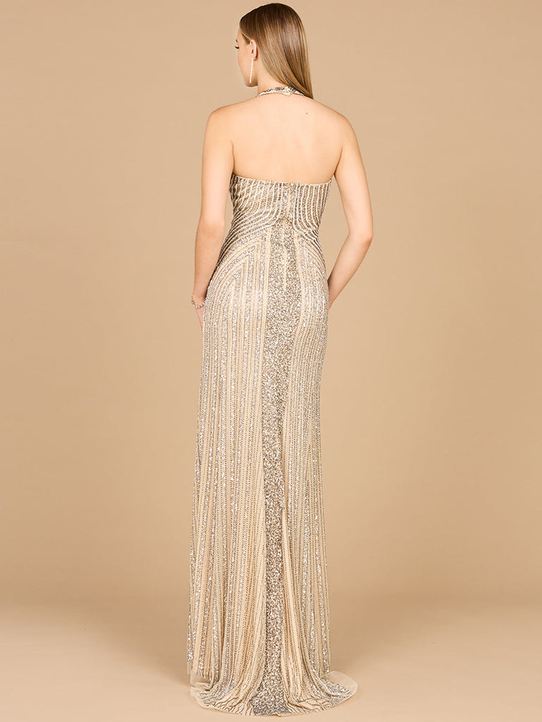 Halter Neck Dress with Keyhole