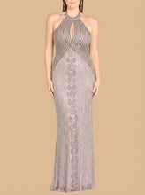 Load image into Gallery viewer, Halter Neck Dress with Keyhole