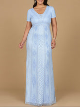 Load image into Gallery viewer, Lara 29606 - Closed Back, Cap Sleeve Dress