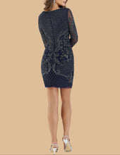 Load image into Gallery viewer, Lara 29610 - Long Sleeve Beaded Cocktail Dress