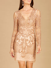 Load image into Gallery viewer, Lara 29610 - Long Sleeve Beaded Cocktail Dress