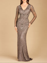 Load image into Gallery viewer, Lara 29615 - Long Sleeve Beaded Dress