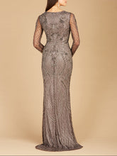 Load image into Gallery viewer, Lara 29615 - Long Sleeve Beaded Dress