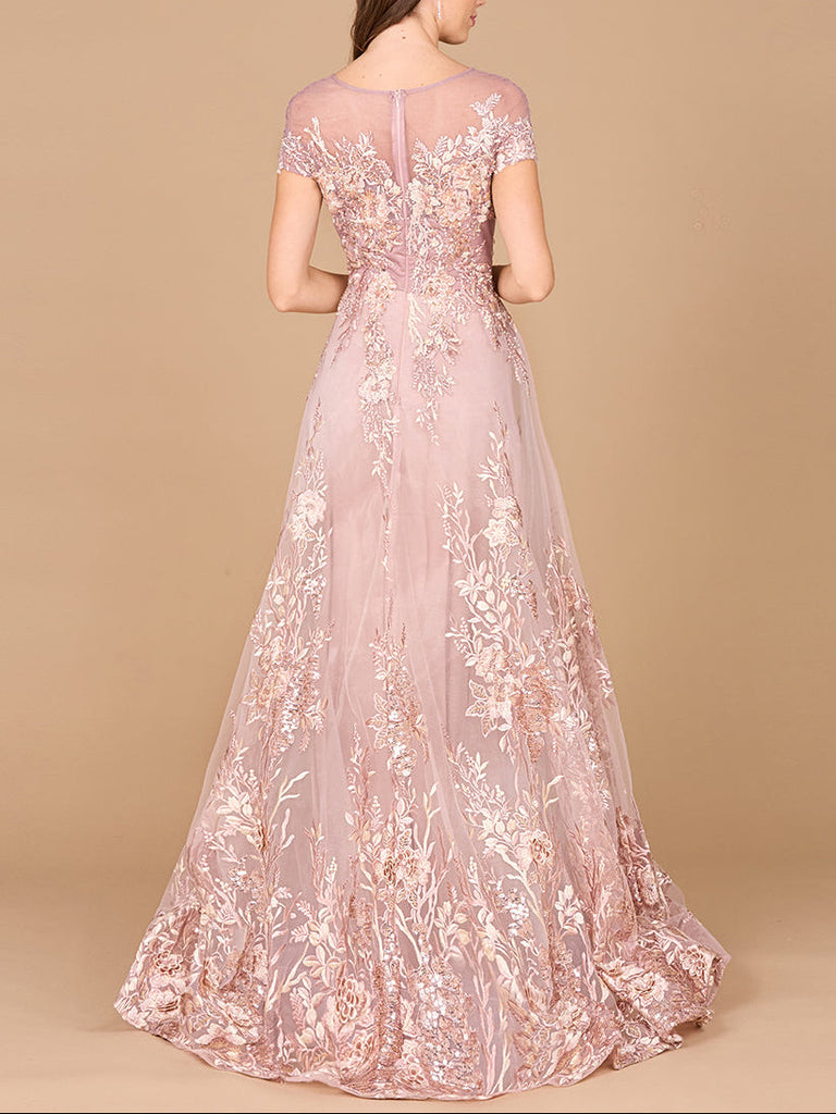 Beautiful Lace Applique A-line Ball Gown | Lara 29619