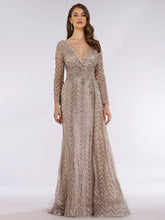 Load image into Gallery viewer, Lara 29620 - Lace Skirt Overlay Dress OUTLET