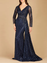 Load image into Gallery viewer, Lara 29620 - Lace Skirt Overlay Dress OUTLET