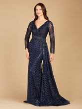 Load image into Gallery viewer, Lara 29620 - Lace Skirt Overlay Dress OUTLET