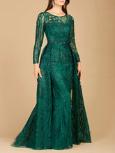 Load image into Gallery viewer, Lara 29633 - Gorgeous Overskirt Dress with Long Sleeves