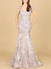 Load image into Gallery viewer, Lara 29642 - Cap Sleeve Mermaid Gown