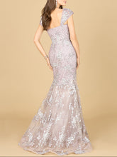 Load image into Gallery viewer, Lara 29642 - Cap Sleeve Mermaid Gown