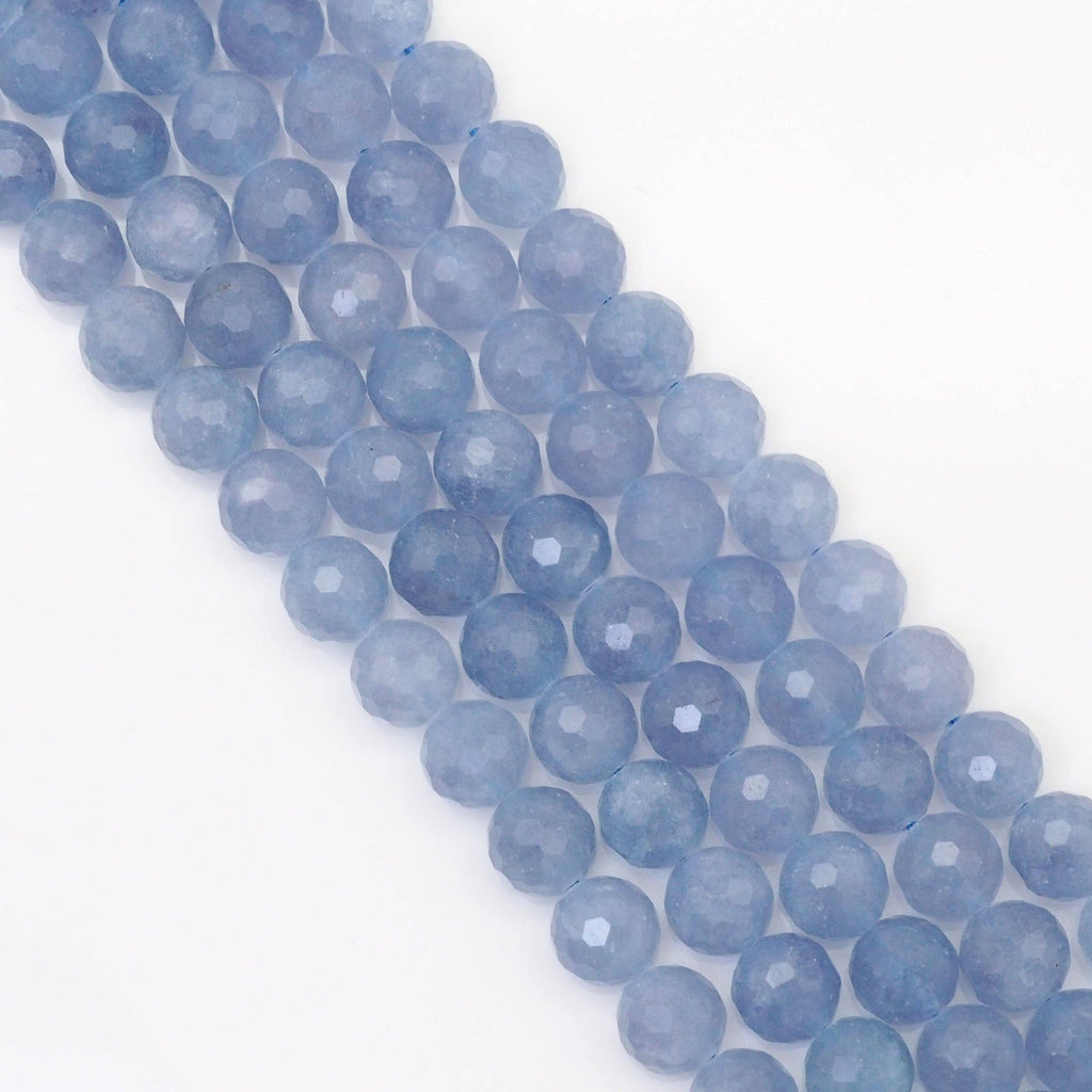 Genuine Round Faceted Aquamarine, 6mm/8mm/10mm, Sku#U1637
