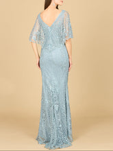 Load image into Gallery viewer, Lara 29673 - Cape Sleeve Mermaid Gown