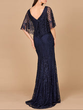 Load image into Gallery viewer, Lara 29673 - Cape Sleeve Mermaid Gown
