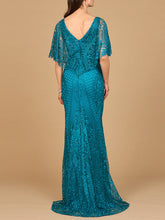 Load image into Gallery viewer, Lara 29673 - Cape Sleeve Mermaid Gown
