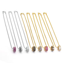 Load image into Gallery viewer, Gold Silver box Chin with Spacer Tube Pendant Necklace