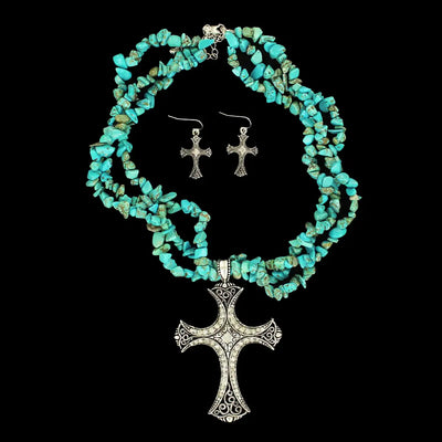 Desert Faith - Women's Necklace and Earrings Set