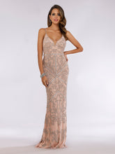 Load image into Gallery viewer, Lara 29744 - Spaghetti Strap Beaded Dress