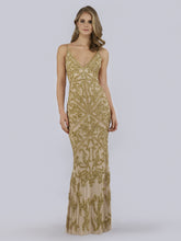 Load image into Gallery viewer, Lara 29744 - Spaghetti Strap Beaded Dress