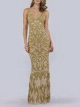 Load image into Gallery viewer, Lara 29744 - Spaghetti Strap Beaded Dress
