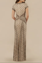 Load image into Gallery viewer, Lara 29746 - Beaded V-Neckline Dress with Cap Sleeves
