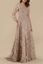 Load image into Gallery viewer, Lara 29753 - Long Sleeves Beaded Ballgown