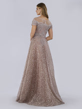 Load image into Gallery viewer, Sheer Off Shoulder Ball Gown | Lara 29765