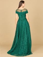 Load image into Gallery viewer, Sheer Off Shoulder Ball Gown | Lara 29765