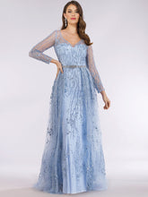 Load image into Gallery viewer, Lara 29782 - Beaded Lace Overskirt Ballgown