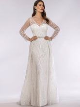 Load image into Gallery viewer, Lara 29782 - Beaded Lace Overskirt Ballgown