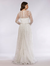 Load image into Gallery viewer, Lara 29782 - Beaded Lace Overskirt Ballgown
