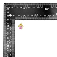 Load image into Gallery viewer, Clear Pink CZ Gold paw Charm Pendant, Sku#LK1080